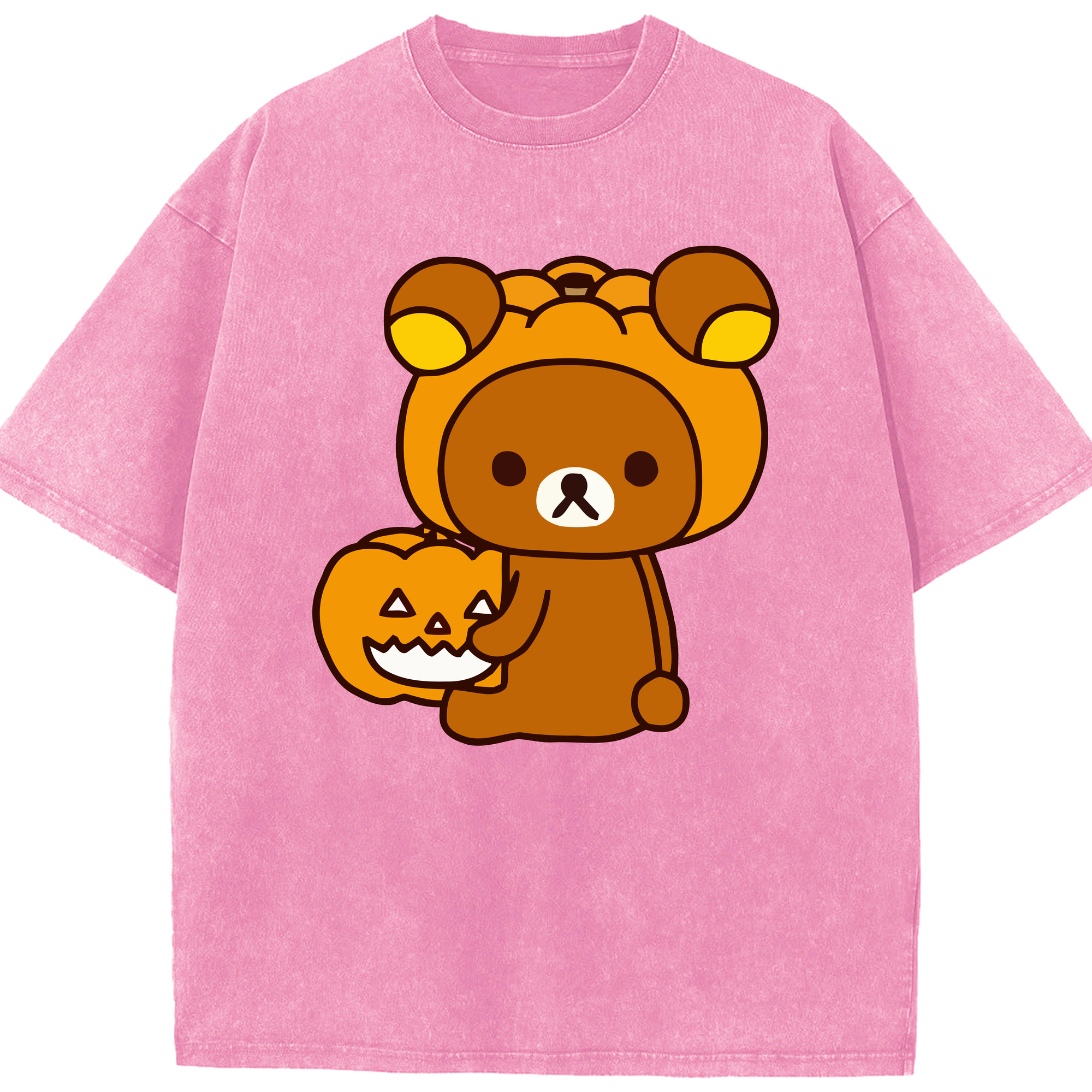 （画像用） リラックマ リラックマ キイロイトリ Rilakkuma Korilakkuma Kiiroitori 綿100% ヴィンテージ風 半袖Tシャツ（フロントプリント）